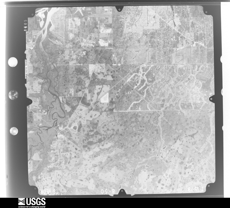 U.S. Geological Survey aerial photograph, 1979-01-15, scale 1:80000