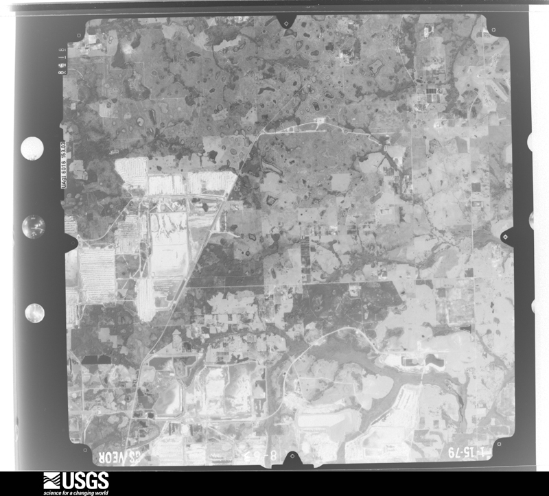 U.S. Geological Survey aerial photograph, 1979-01-15, scale 1:80000