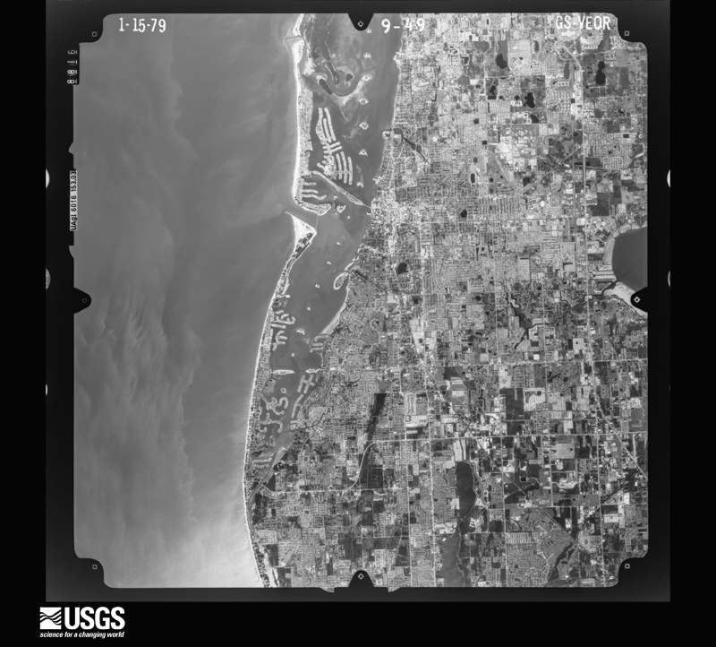 U.S. Geological Survey aerial photograph, 1979-01-15, scale 1:80000