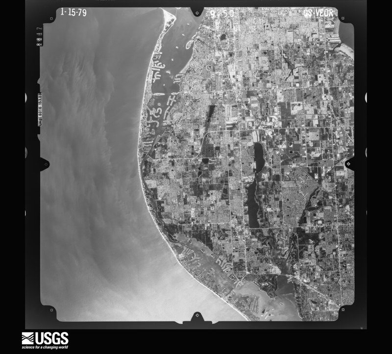 U.S. Geological Survey aerial photograph, 1979-01-15, scale 1:80000