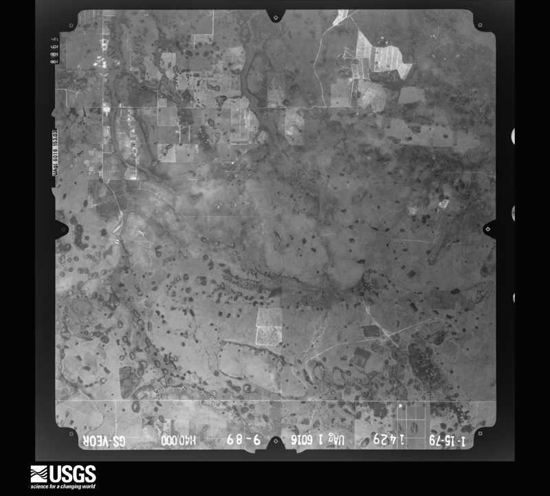 U.S. Geological Survey aerial photograph, 1979-01-15, scale 1:80000