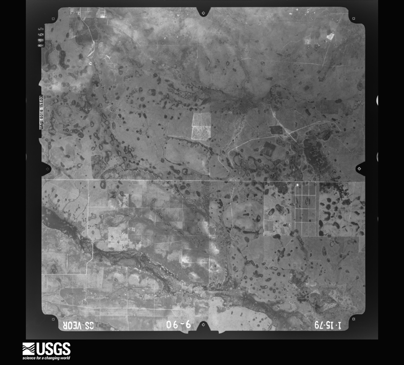 U.S. Geological Survey aerial photograph, 1979-01-15, scale 1:80000
