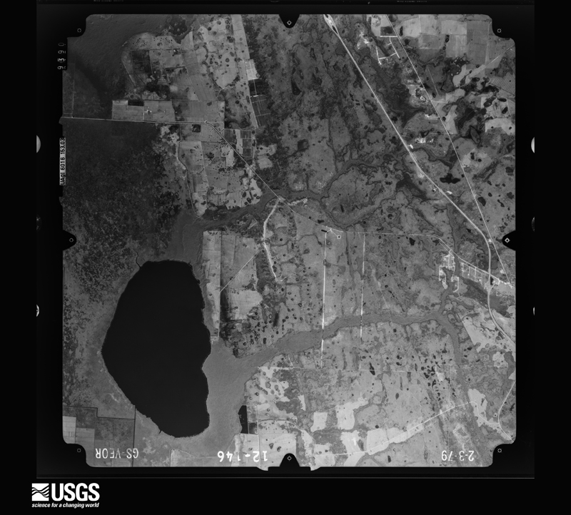 U.S. Geological Survey aerial photograph, 1979-02-03, scale 1:80000