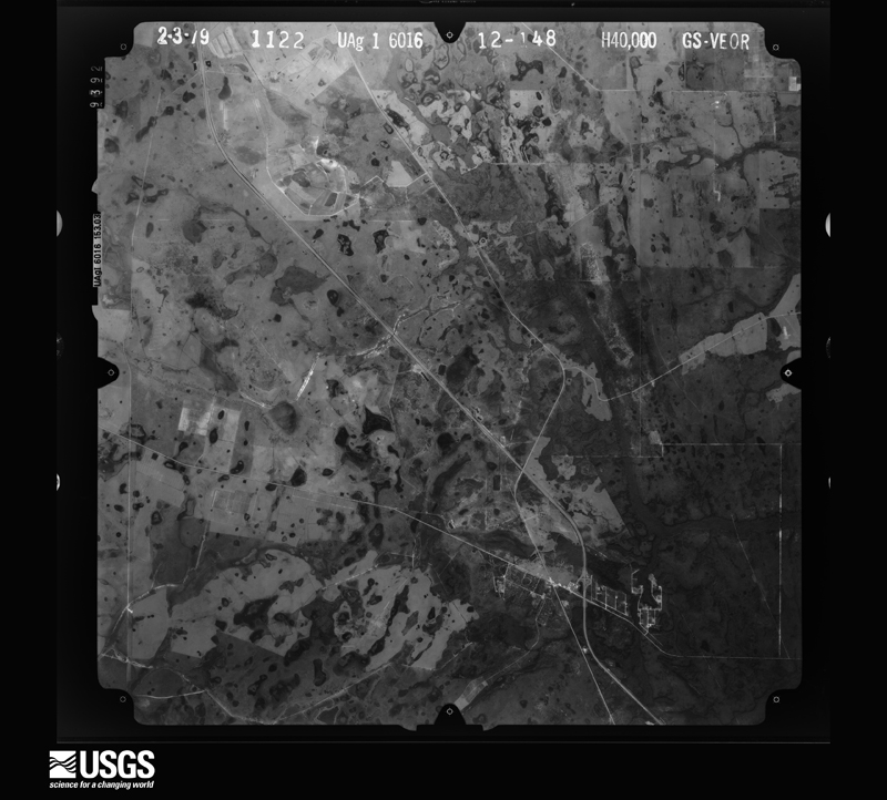 U.S. Geological Survey aerial photograph, 1979-02-03, scale 1:80000
