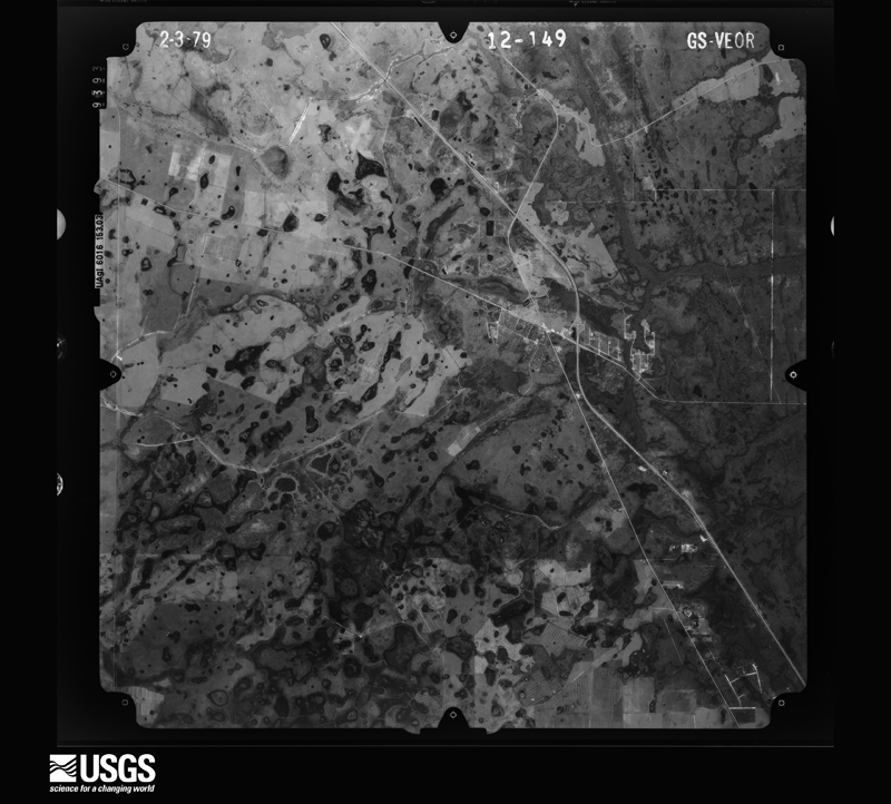 U.S. Geological Survey aerial photograph, 1979-02-03, scale 1:80000