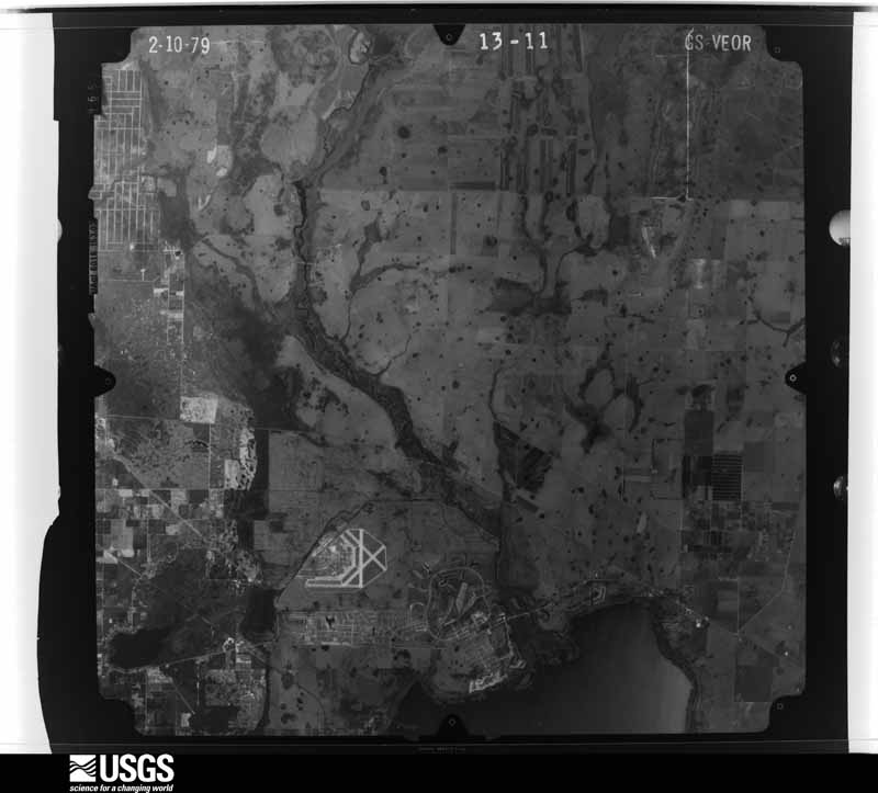 U.S. Geological Survey aerial photograph, 1979-02-10, scale 1:80000