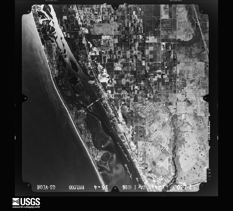U.S. Geological Survey aerial photograph, 1980-02-07, scale 1:80000
