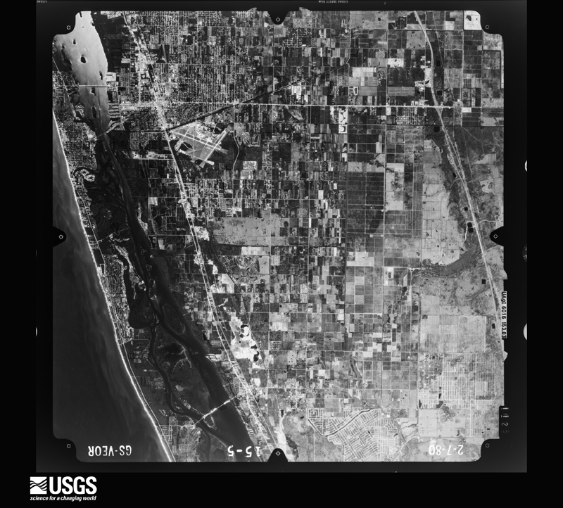 U.S. Geological Survey aerial photograph, 1980-02-07, scale 1:80000