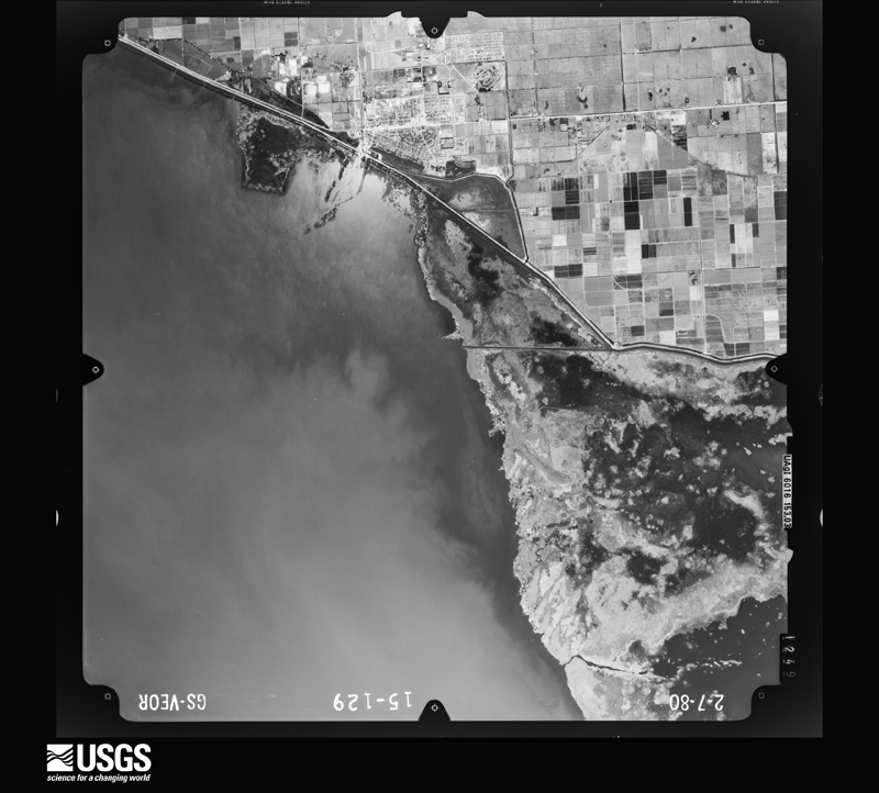 U.S. Geological Survey aerial photograph, 1980-02-07, scale 1:80000