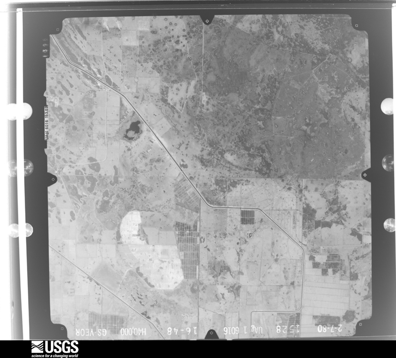 U.S. Geological Survey aerial photograph, 1980-02-07, scale 1:80000