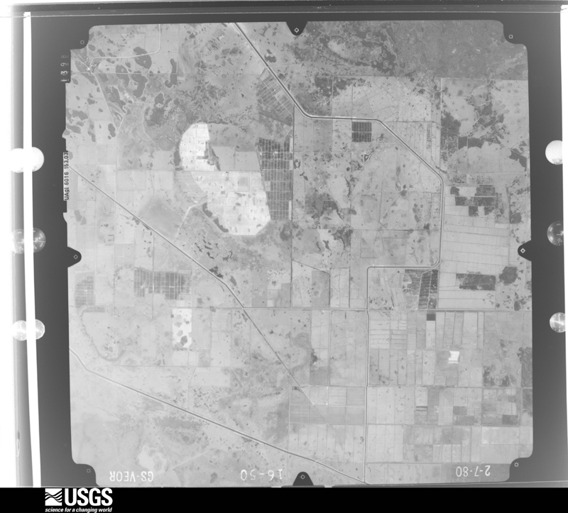 U.S. Geological Survey aerial photograph, 1980-02-07, scale 1:80000