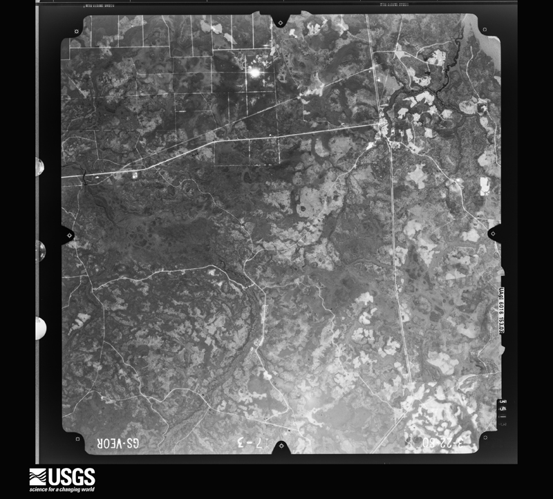 U.S. Geological Survey aerial photograph, 1980-03-22, scale 1:80000