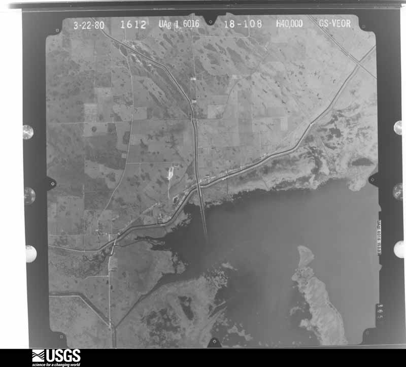 U.S. Geological Survey aerial photograph, 1980-03-22, scale 1:80000