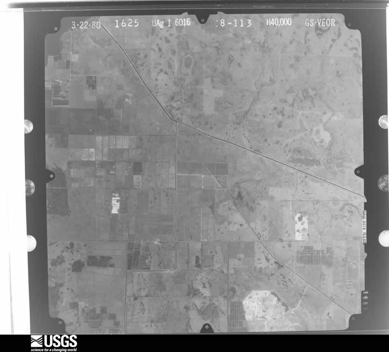 U.S. Geological Survey aerial photograph, 1980-03-22, scale 1:80000