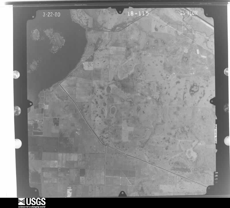 U.S. Geological Survey aerial photograph, 1980-03-22, scale 1:80000