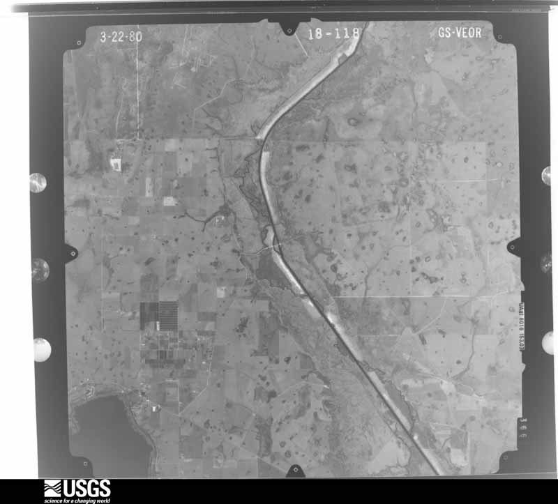 U.S. Geological Survey aerial photograph, 1980-03-22, scale 1:80000