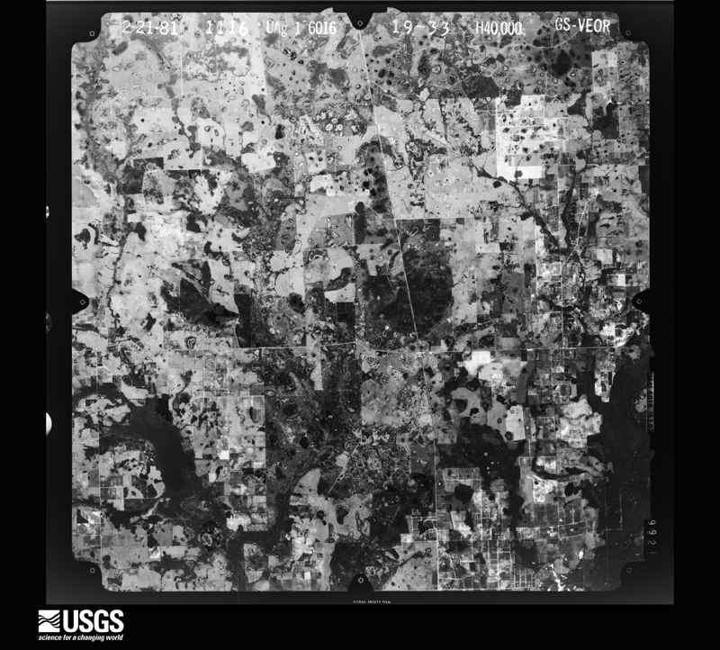 U.S. Geological Survey aerial photograph, 1981-02-21, scale 1:80000