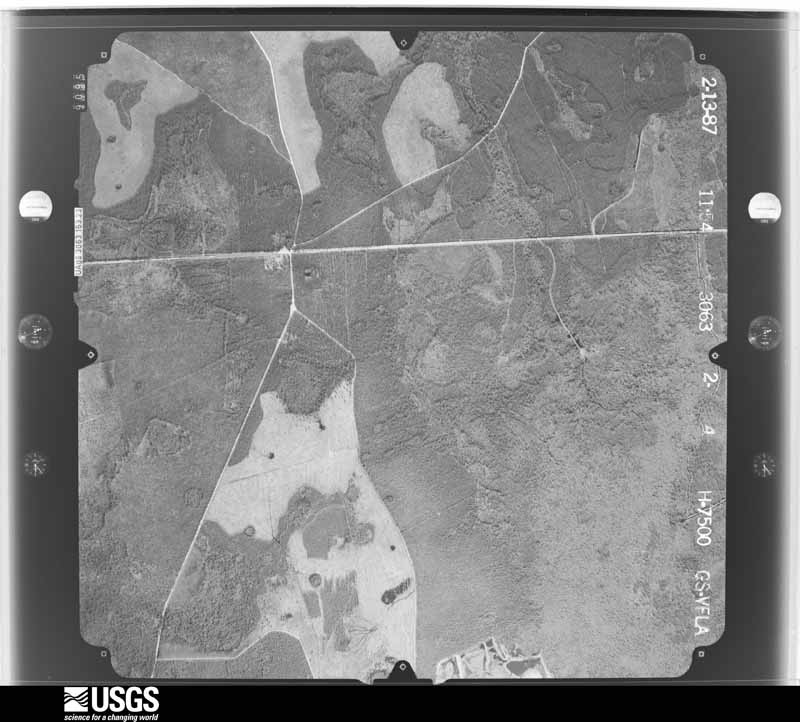 U.S. Geological Survey aerial photograph, 1987-02-13, scale 1:15000