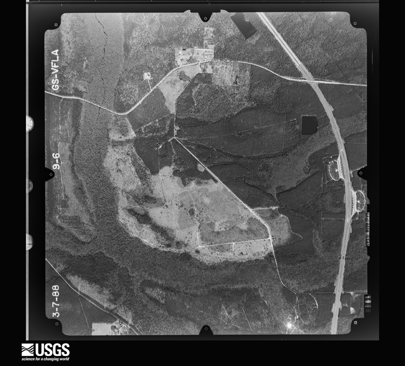 U.S. Geological Survey aerial photograph, 1988-03-07, scale 1:15000
