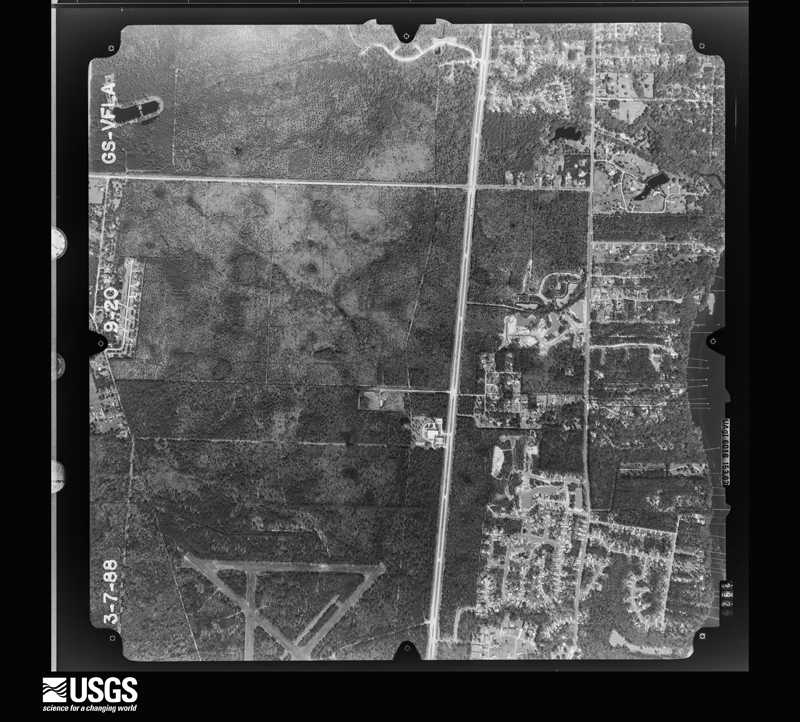 U.S. Geological Survey aerial photograph, 1988-03-07, scale 1:15000