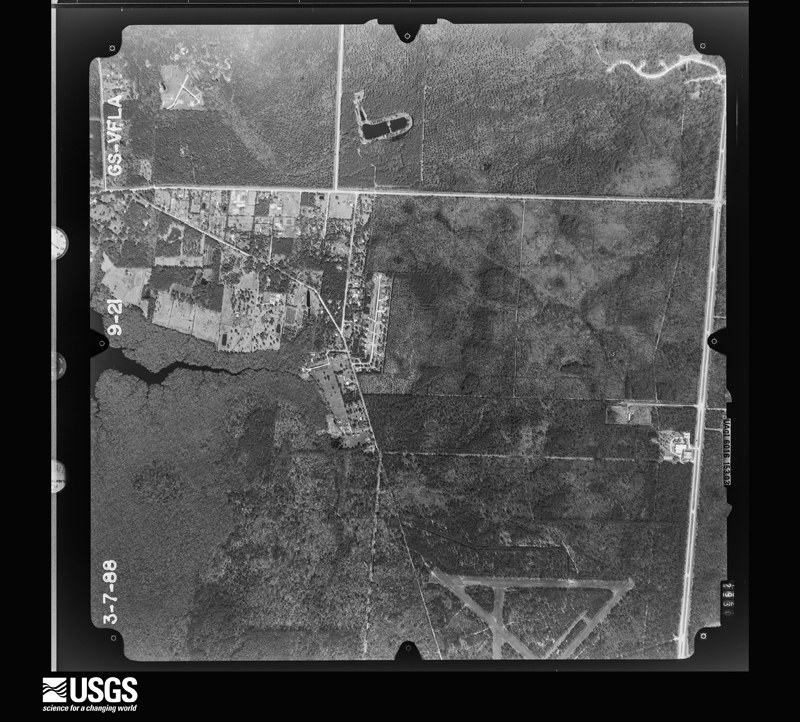 U.S. Geological Survey aerial photograph, 1988-03-07, scale 1:15000