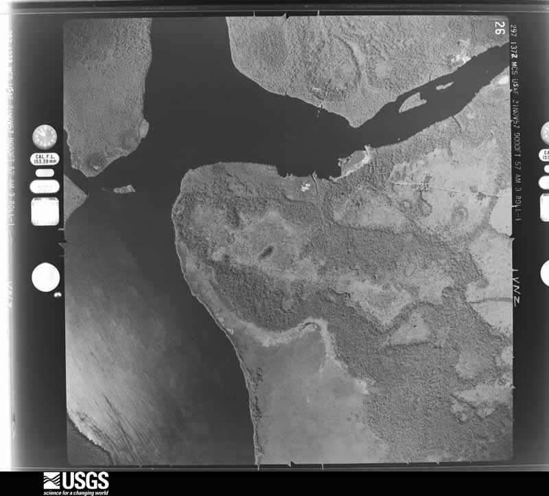 U.S. Geological Survey aerial photograph, 1957-11-21, scale 1:18000
