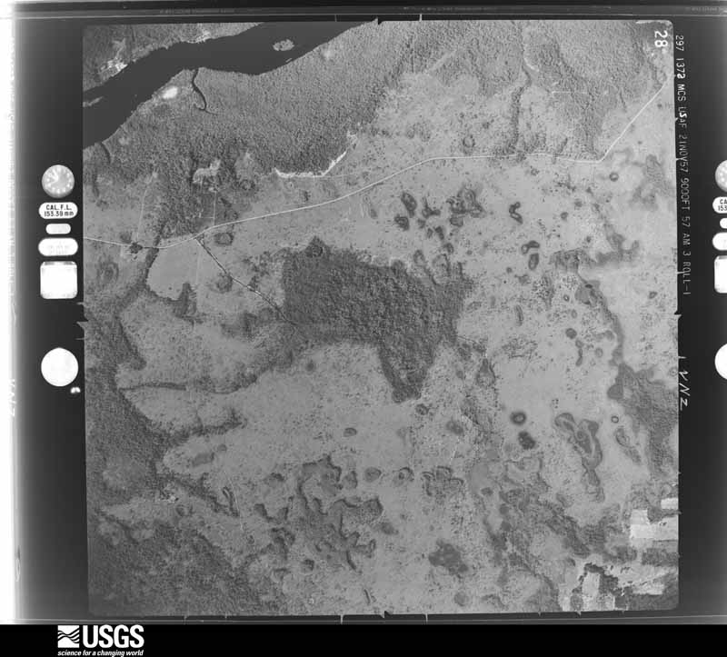 U.S. Geological Survey aerial photograph, 1957-11-21, scale 1:18000