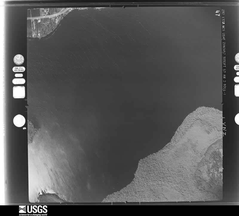 U.S. Geological Survey aerial photograph, 1957-11-21, scale 1:18000