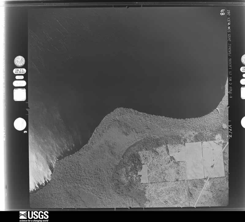 U.S. Geological Survey aerial photograph, 1957-11-21, scale 1:18000