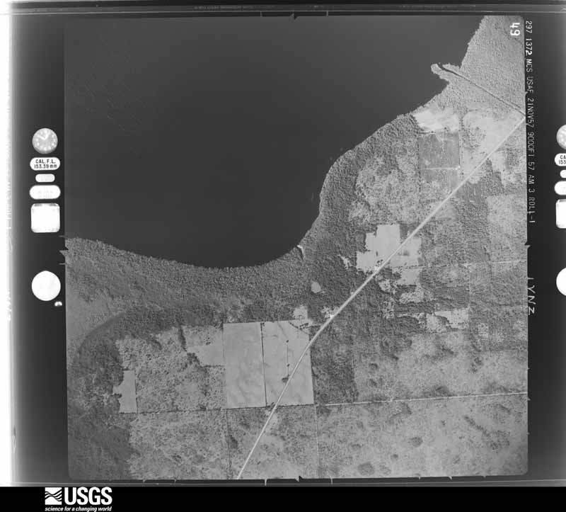 U.S. Geological Survey aerial photograph, 1957-11-21, scale 1:18000