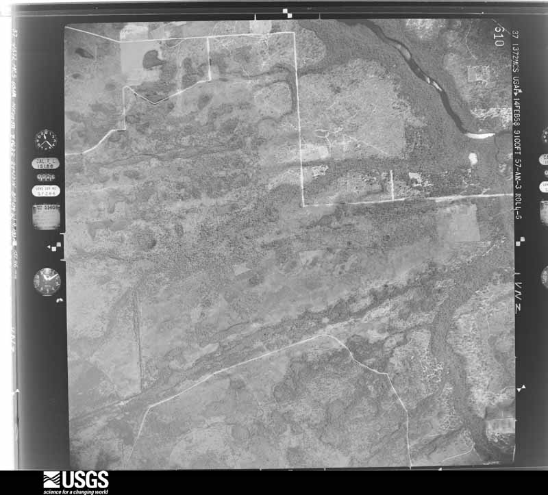 U.S. Geological Survey aerial photograph, 1958-02-14, scale 1:18000