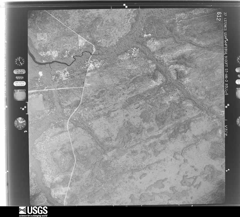 U.S. Geological Survey aerial photograph, 1958-02-14, scale 1:18000