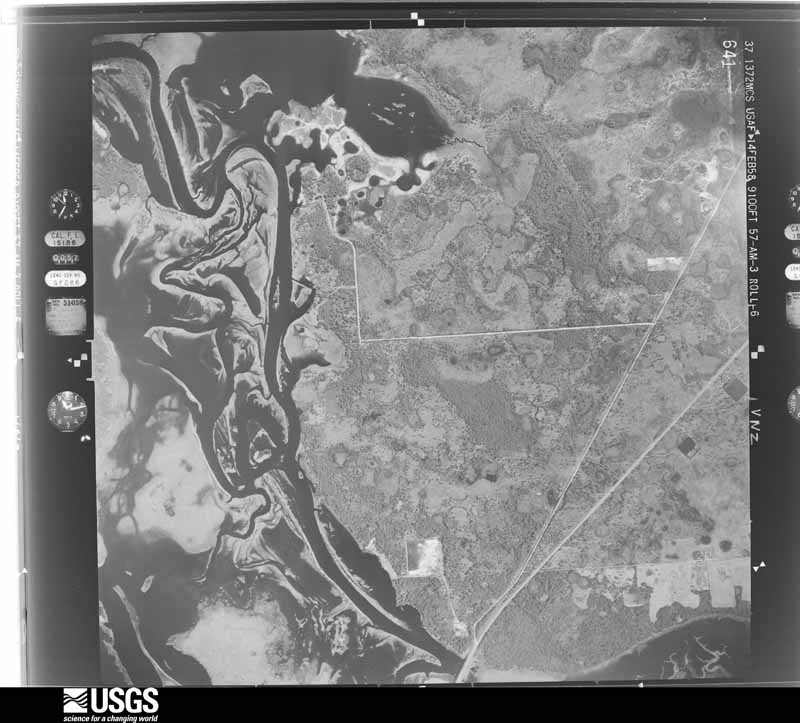 U.S. Geological Survey aerial photograph, 1958-02-14, scale 1:18000