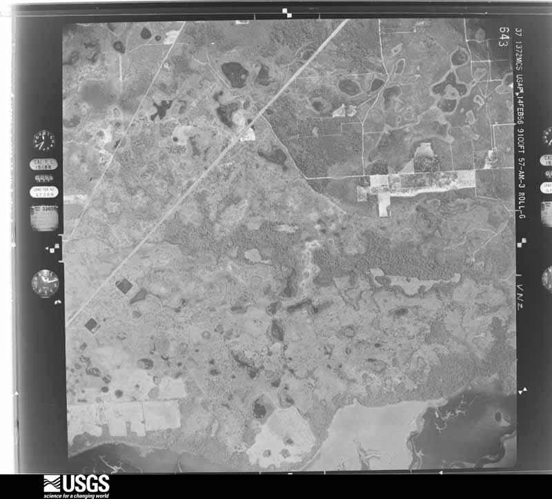 U.S. Geological Survey aerial photograph, 1958-02-14, scale 1:18000