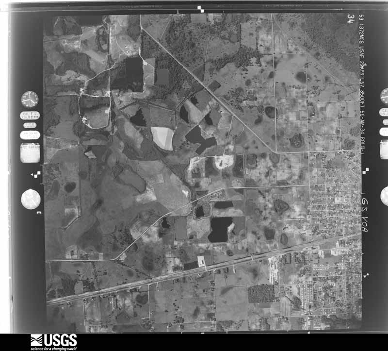 U.S. Geological Survey aerial photograph, 1957-04-22, scale 1:17000