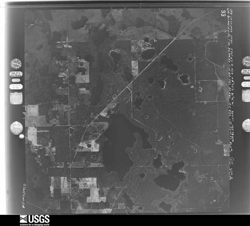 U.S. Geological Survey aerial photograph, 1957-10-11, scale 1:17000