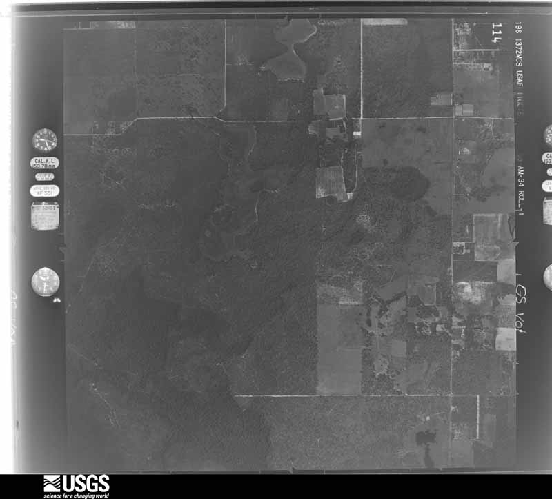 U.S. Geological Survey aerial photograph, 1957-10-11, scale 1:17000