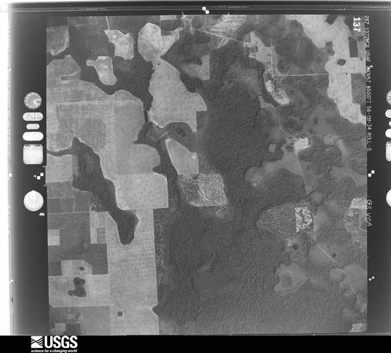 U.S. Geological Survey aerial photograph, 1957-11-01, scale 1:17000