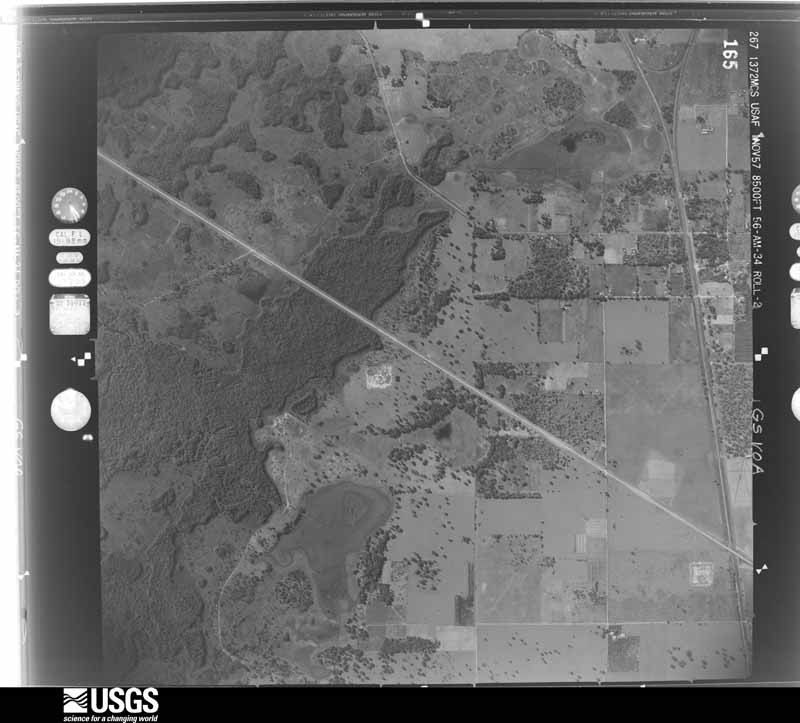 U.S. Geological Survey aerial photograph, 1957-11-01, scale 1:17000