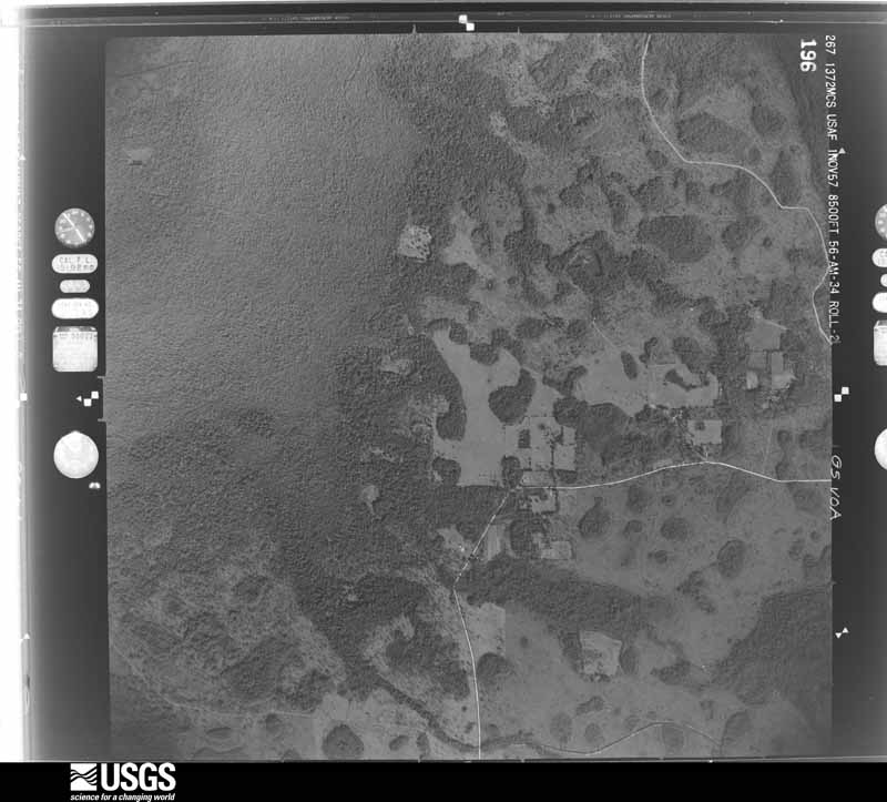 U.S. Geological Survey aerial photograph, 1957-11-01, scale 1:17000