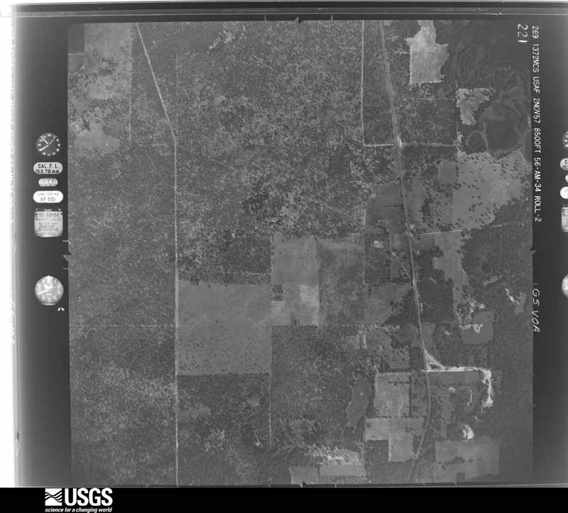 U.S. Geological Survey aerial photograph, 1957-11-02, scale 1:17000