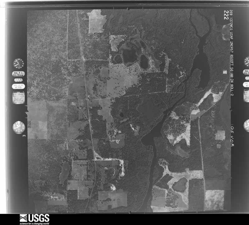 U.S. Geological Survey aerial photograph, 1957-11-02, scale 1:17000