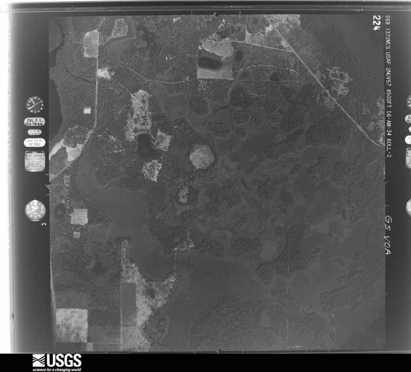U.S. Geological Survey aerial photograph, 1957-11-02, scale 1:17000
