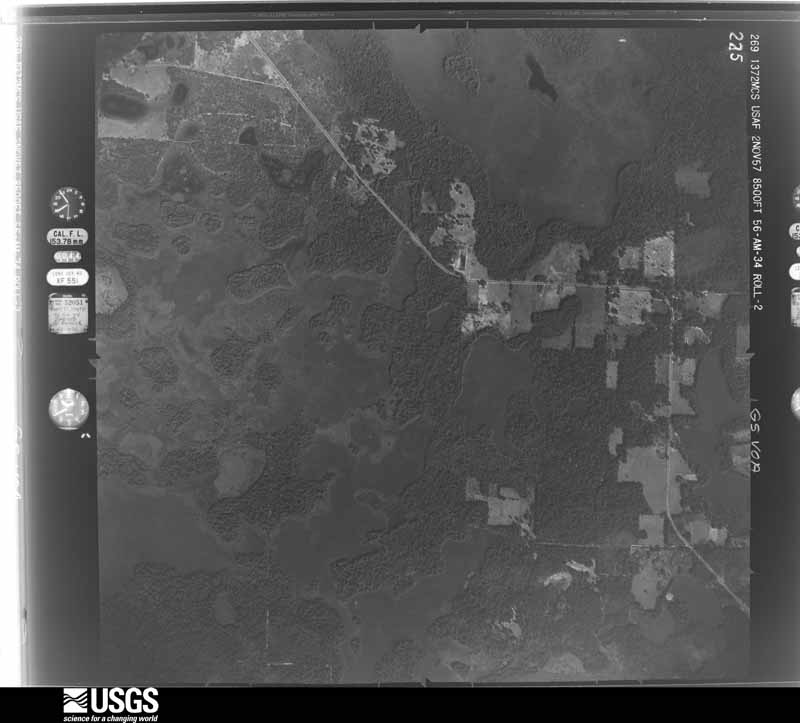 U.S. Geological Survey aerial photograph, 1957-11-02, scale 1:17000