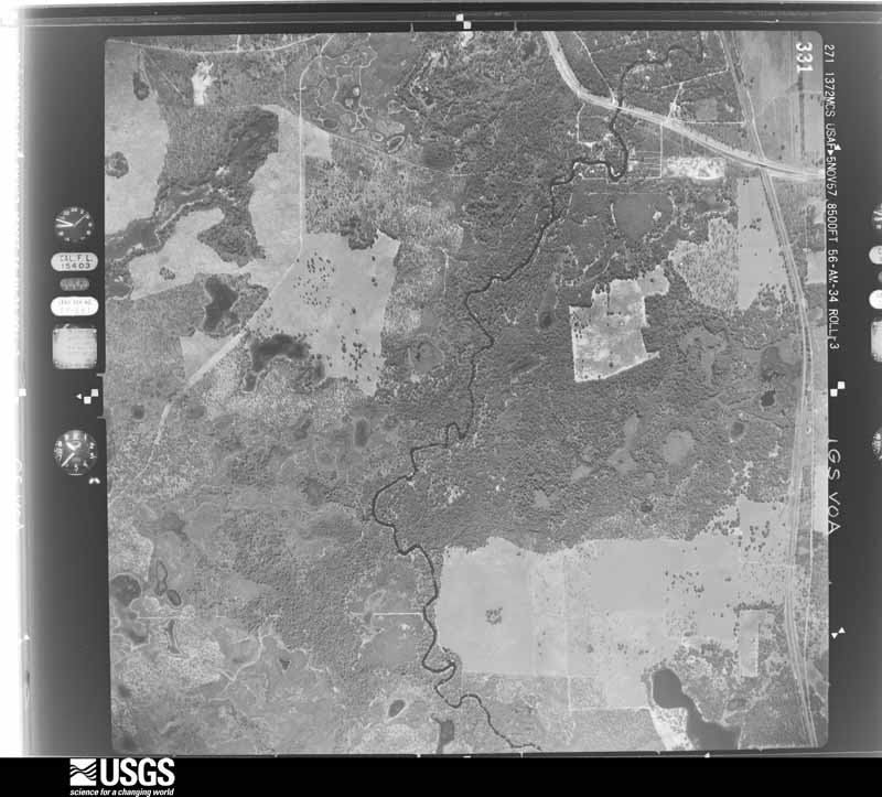 U.S. Geological Survey aerial photograph, 1957-11-05, scale 1:17000