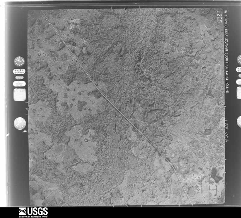 U.S. Geological Survey aerial photograph, 1958-01-27, scale 1:17000