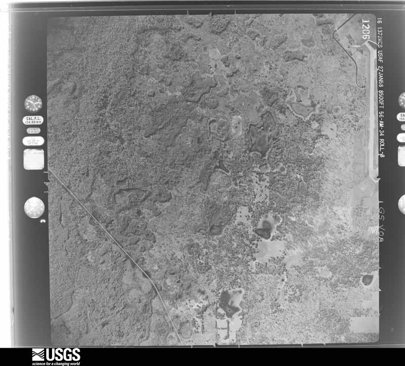 U.S. Geological Survey aerial photograph, 1958-01-27, scale 1:17000
