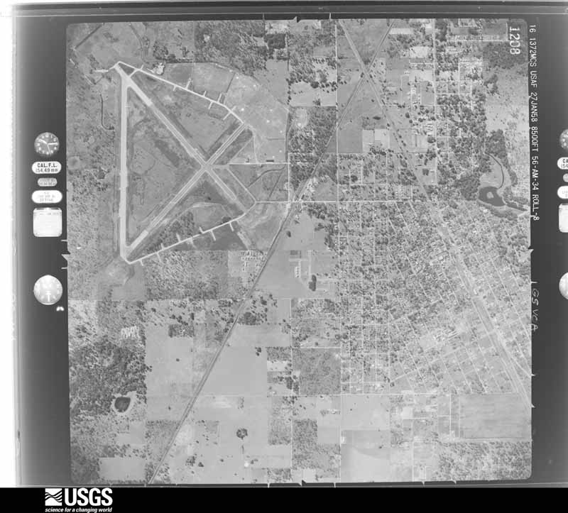 U.S. Geological Survey aerial photograph, 1958-01-27, scale 1:17000