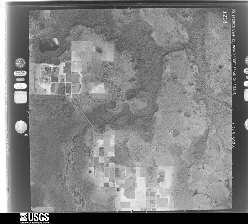 U.S. Geological Survey aerial photograph, 1958-01-28, scale 1:17000