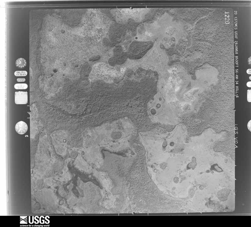U.S. Geological Survey aerial photograph, 1958-01-28, scale 1:17000